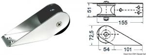 Musone di prua inox 155 x 51 mm